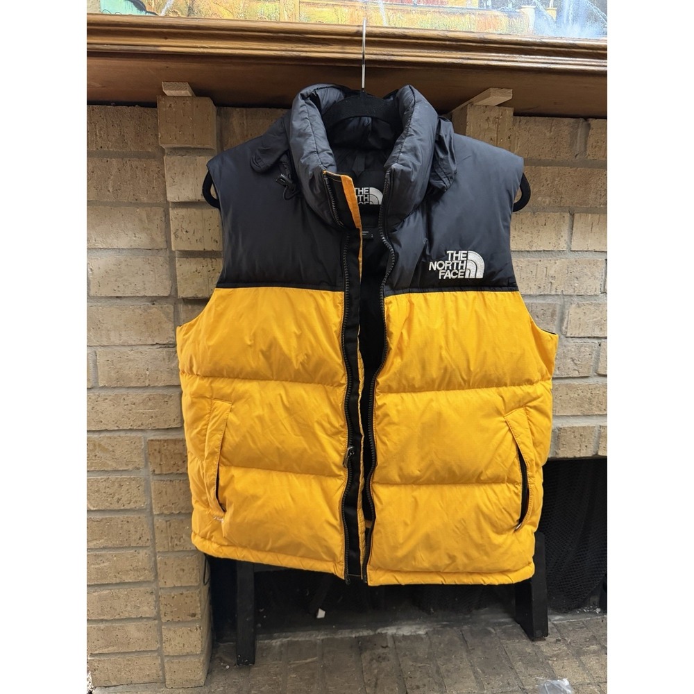 The North Face 1996 Retro Nuptse Vest Womens Large Summit Gold 700 Down Puffer